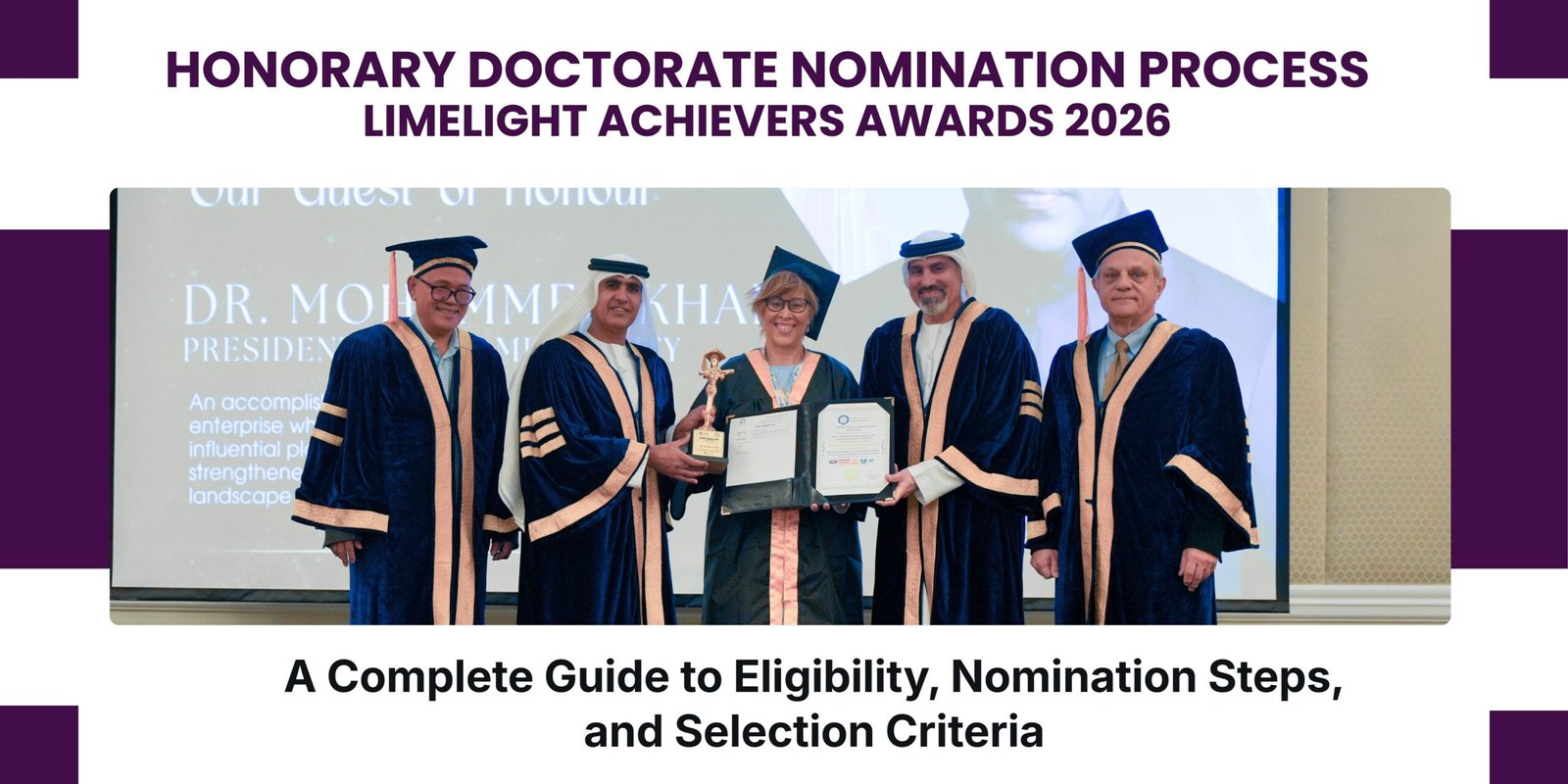 Honorary Doctorate Nomination Process – Limelight Achievers Awards 2026