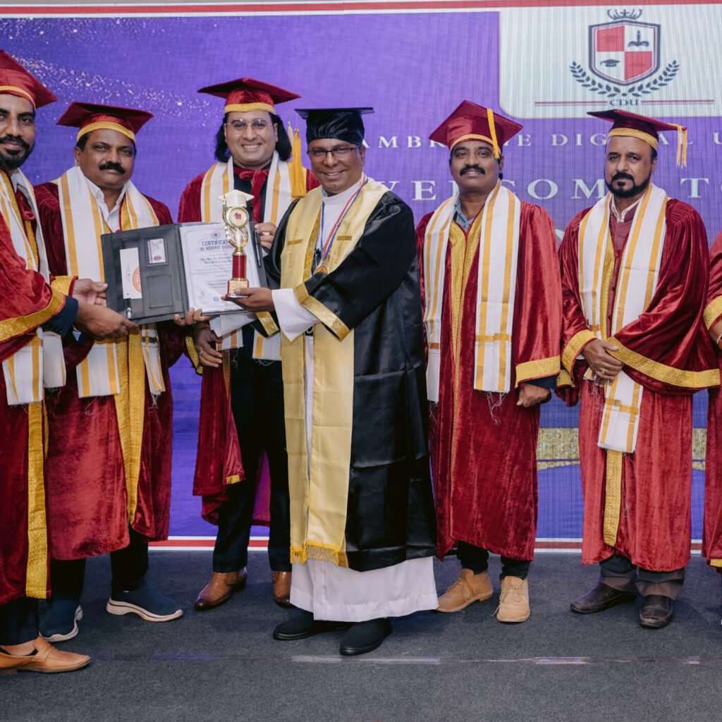 Honorary Doctorate Award ceremony at Limelight Achievers Awards India with award recipients on stage